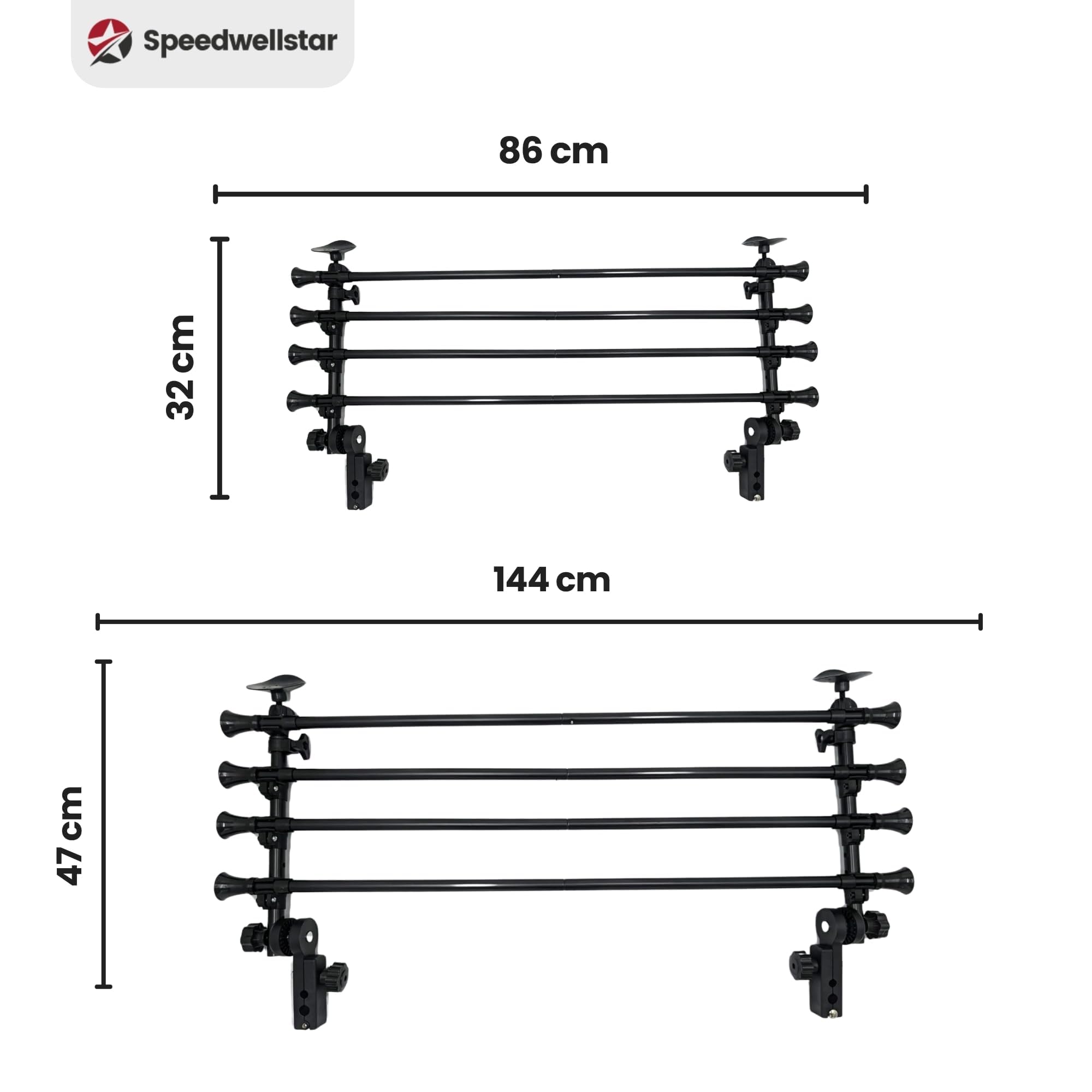 Speedwellstar Auto Hundetrenngitter Kofferraum universal verstellbar Robustes Metallgitter Kopfstützenbefestigung extra stabil
