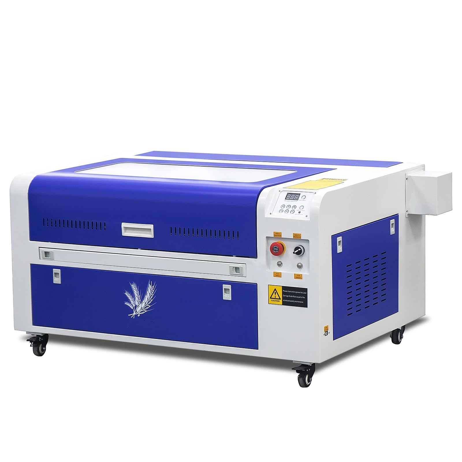 60W Macchina per Incisione Laser CO2 Compatta Piano di Lavoro 600x400mm Velocità di Incisione 1-600 mm/s,Velocità di Taglio 1-400 mm/s Macchina da Taglio per Incisione Tubo Inciso