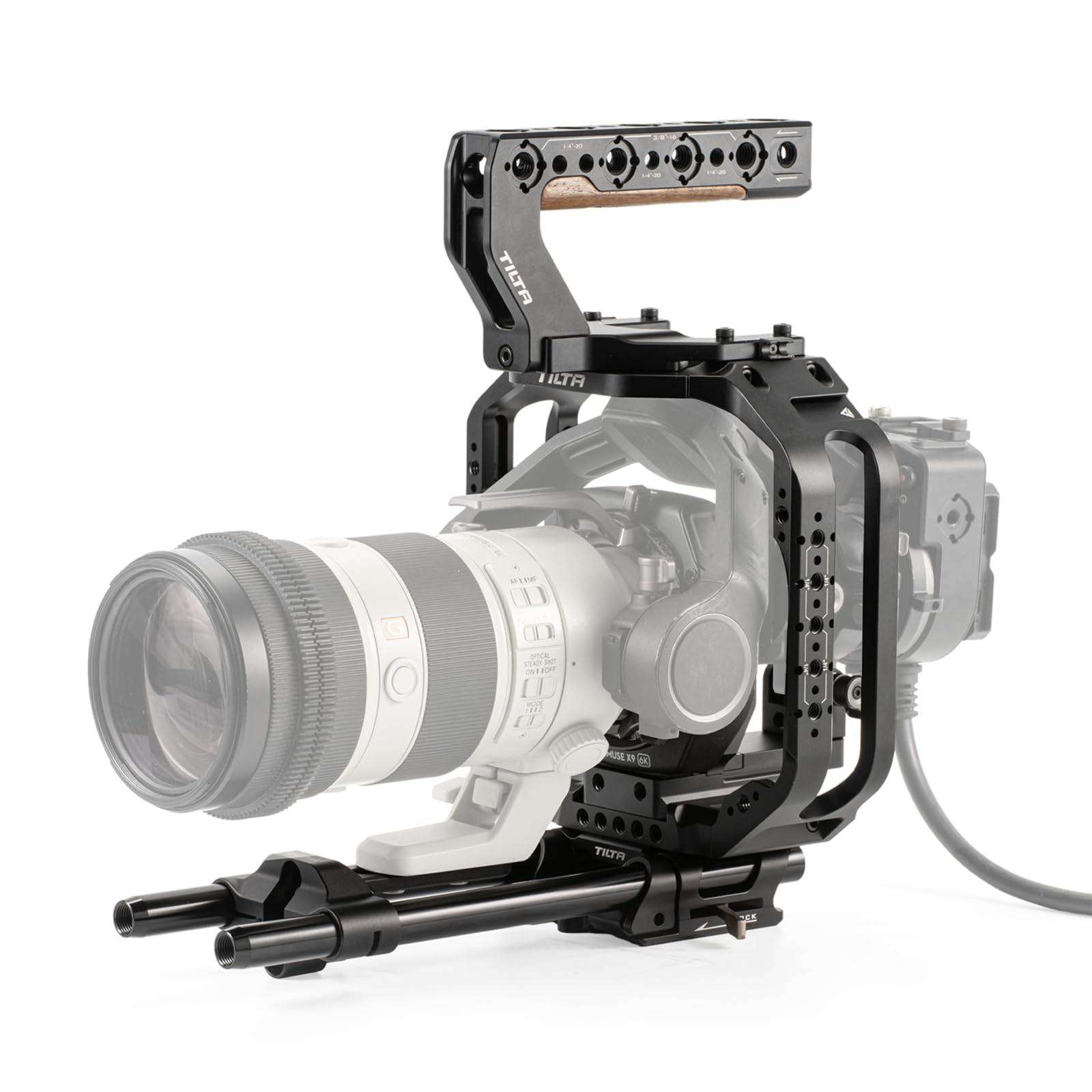 TiltaCamera Cage Compatible with DJI Ronin 4D Flex Basic Kit with Top Handle and 15mm LWS Baseplate Zoom Lens Support ES-T09-A