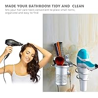 Vista 2 de Soporte para secador de pelo, soporte de aluminio espacial para secador de pelo montado en la pared, herramientas de cuidado del cabello, #1