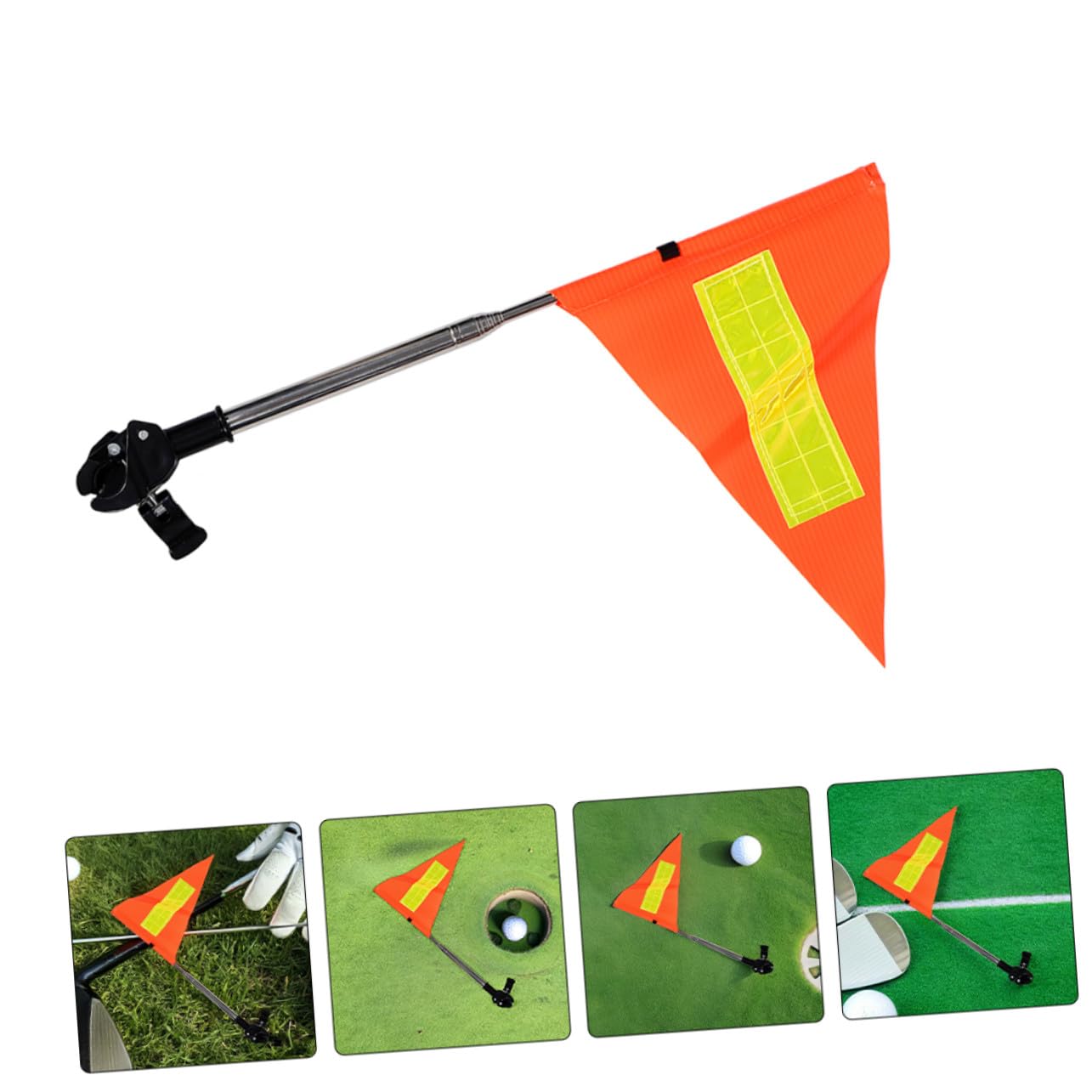 YARNOW 2piezas Banderas De Seguridad para Carrito De Golf Bandera Reflectante Telescópica De De Alta Visibilidad para Sillas De Ruedas