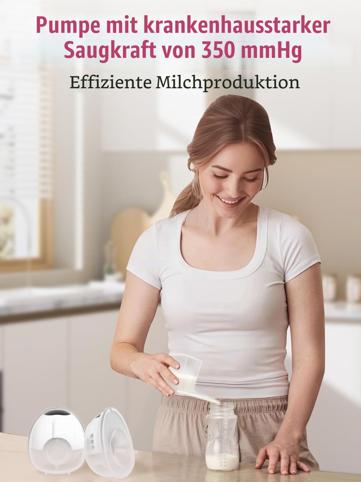 Lulia Elektrische Handsfreie Milchpumpe, 1 Stück
