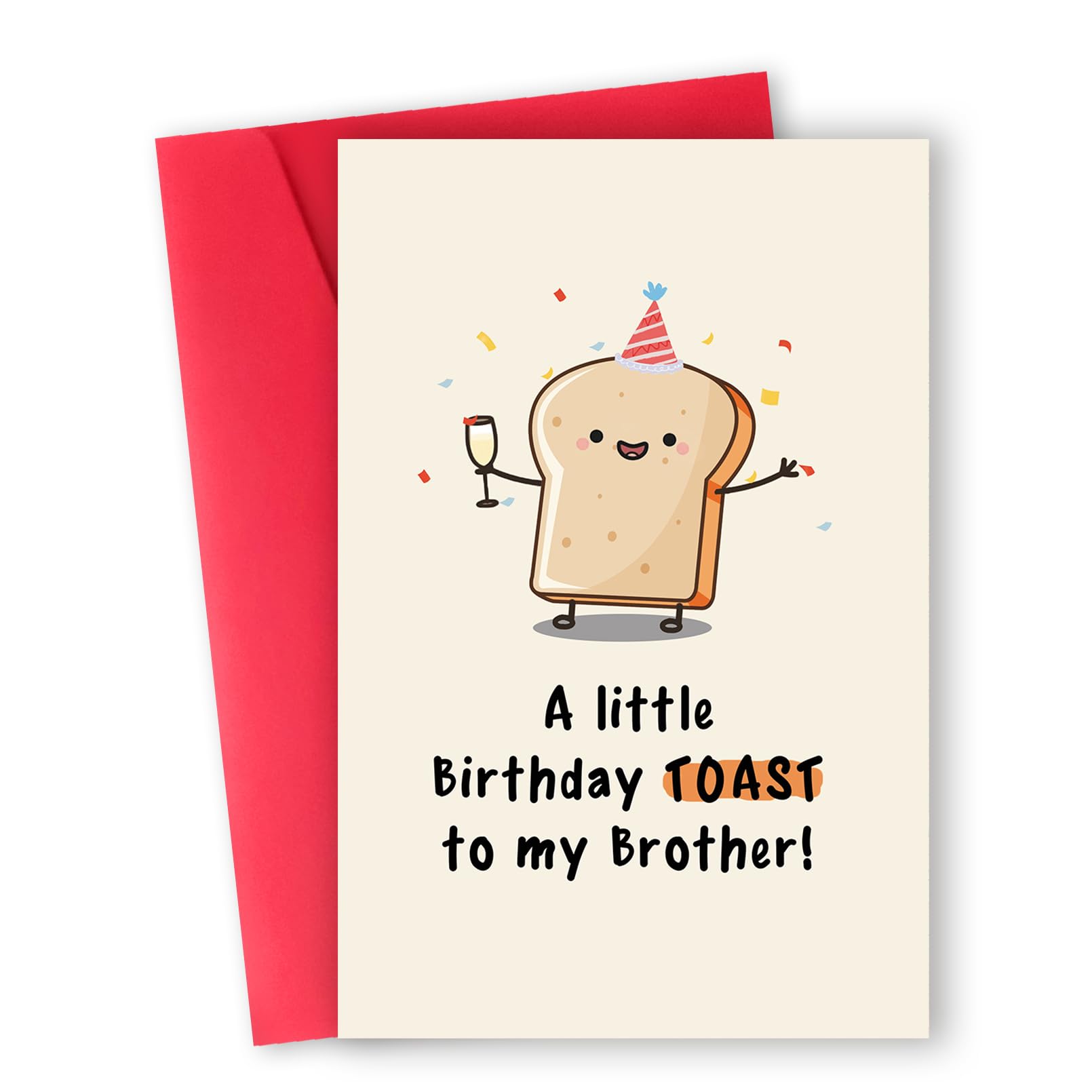 ATTLVV Happy Brother Birthday Card,Funny Brother Birthday Gifts from Sister, Christmas Gifts for Brother,Birthday Card for My Brother