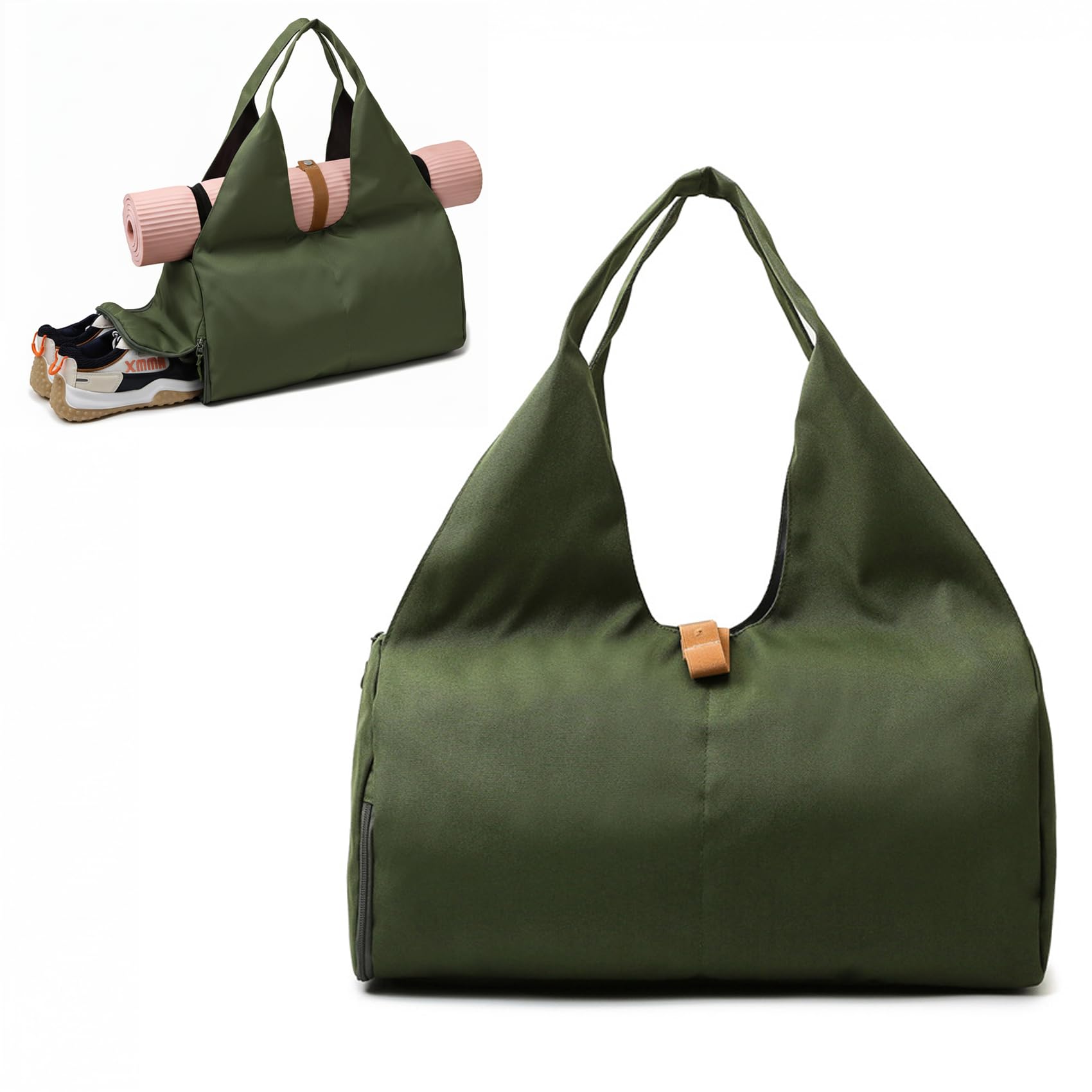 Yogatasche Sporttasche Damen Herren mit Schuhfach & Nassfach – Yoga Tasche Fitnesstasche Trainingstasche für Yoga Zubehör & Yogamatte, wasserdichte Gym Bag Sporttasche 32L Reisetasche