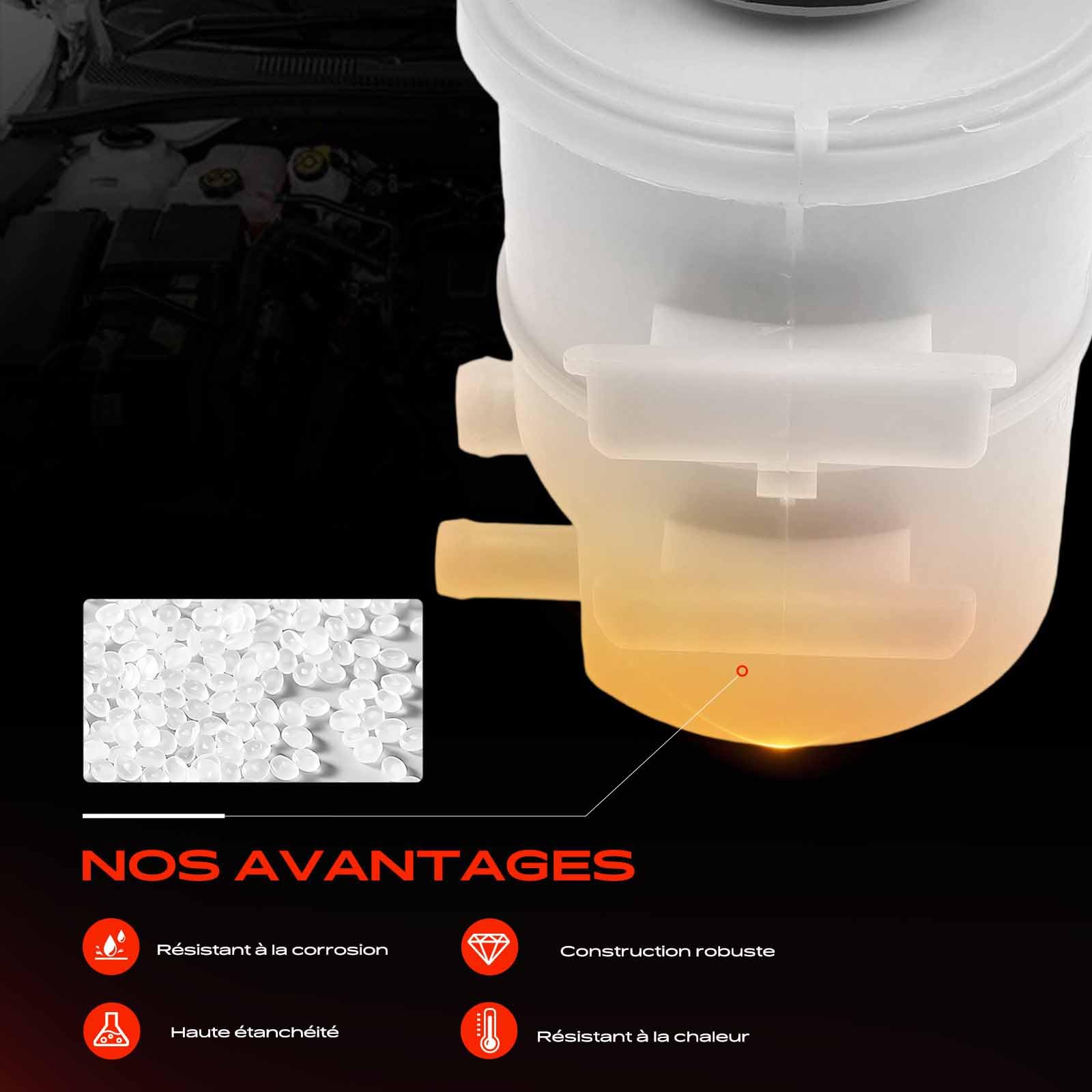 Frankberg Vase d'expansion du liquide de refroidissement 8200005185 | Compatible avec: Espace IV JK0/1