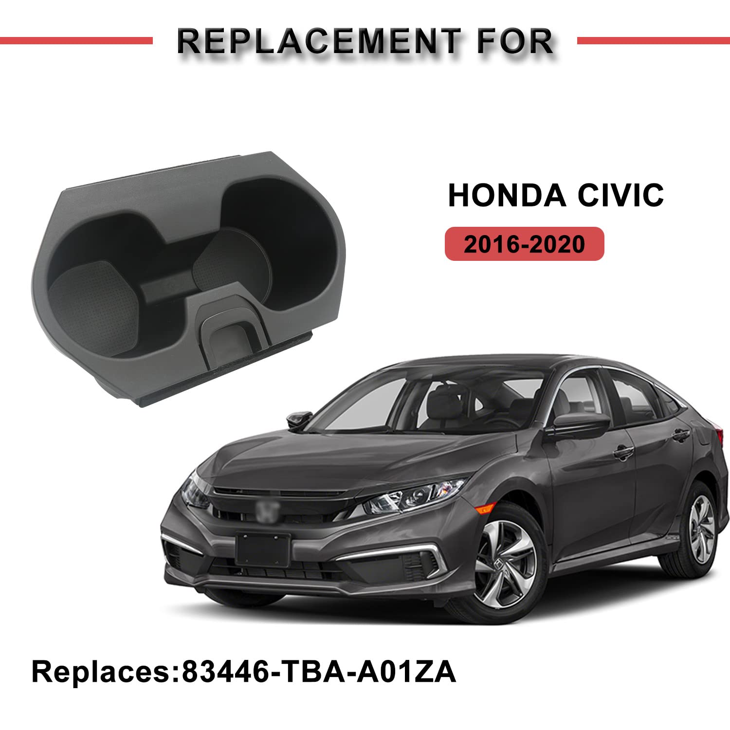 Amazon.com: Civic Cup Holder Insert w/Coaster for Center Console