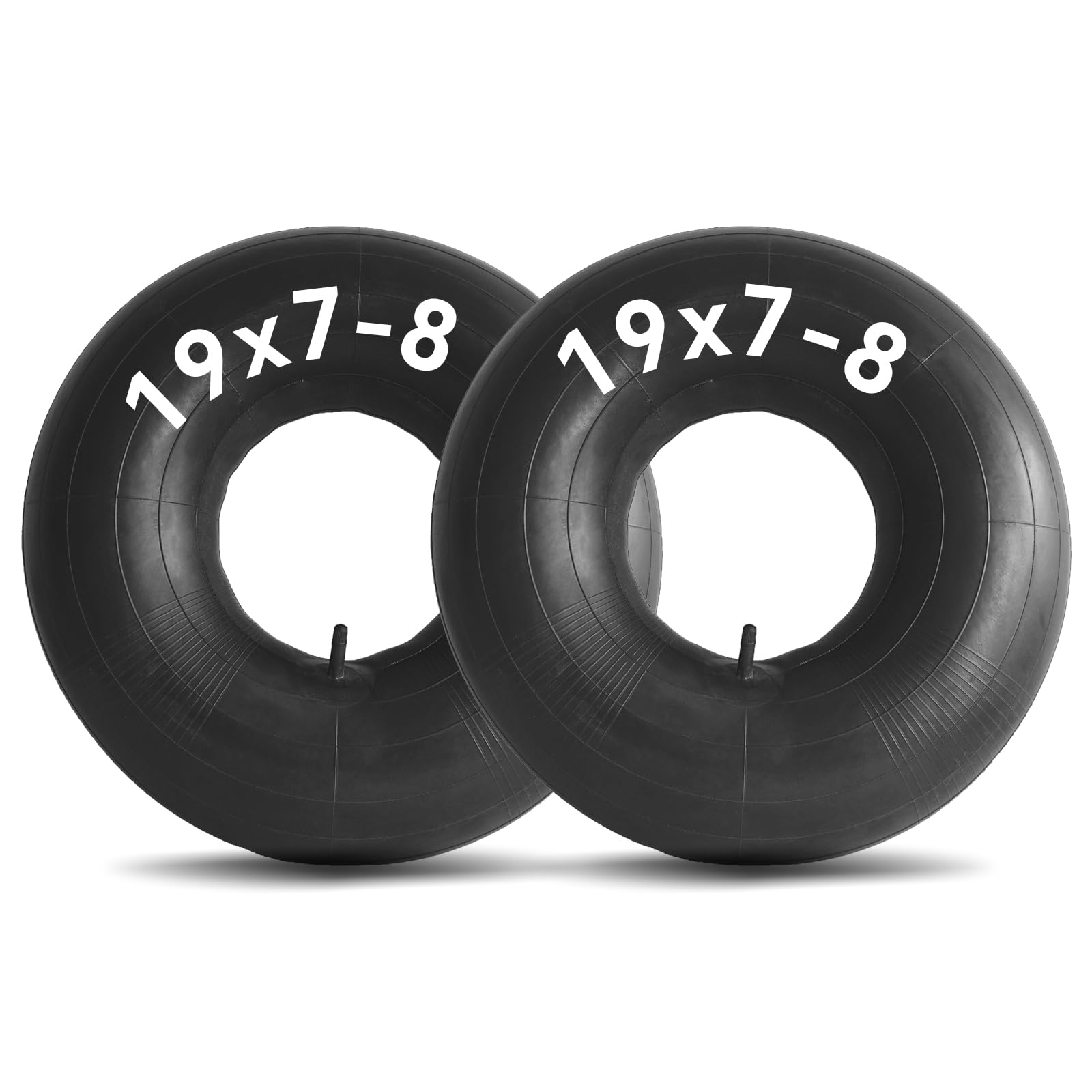 2-Pack 19x7-8 Inner Tube, Straight Valve Stem - Compatible with 19x7.00-8, 20x7-8 for Lawn and Garden Tractors, Wheelbarrows, ATVs, Go Karts