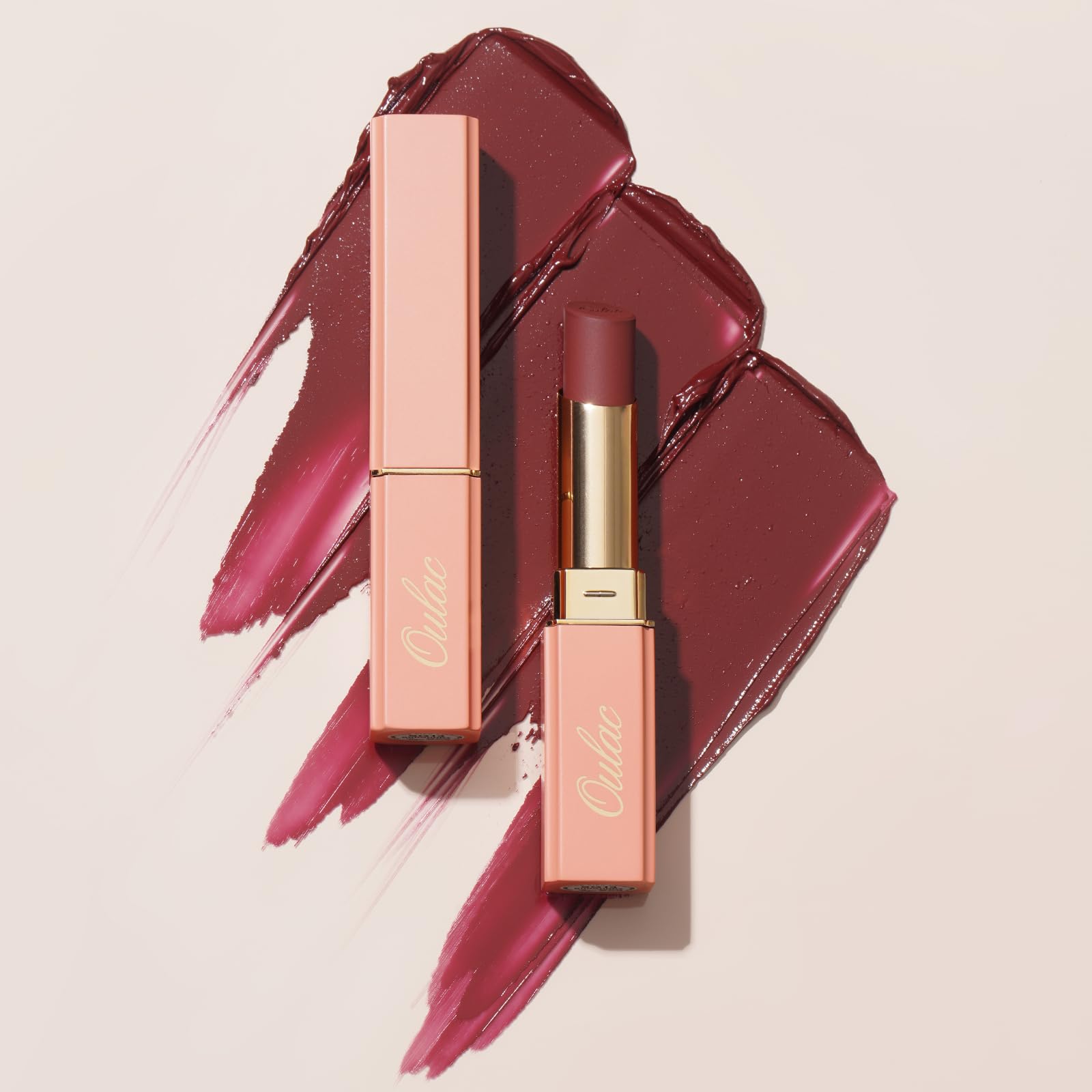 Amazon.com : Oulac Color Rich Satin Lipstick - Burgundy Red Full