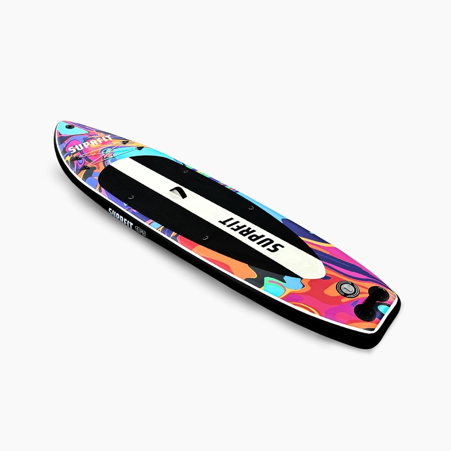 Suprfit SUP Board Water Marble | All in One Set: SUP Board, Hochwertiger Rucksack, Teleskop Paddel, Double-Action Luftpumpe, Leash, Slide-In Finnen Set, Reparatur Set