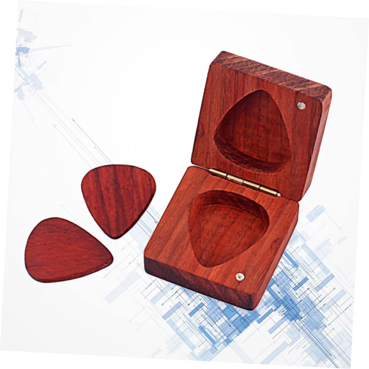 Abaodam 3stücke Guitar Pick Storage Box Mit Plectrums Stilvolle Aufbewahrung Für Gitarrenzubehör Schützt Vor Schmutz Und Kratzern Für Musiker Und Gitarrenliebhaber Dunkelrot