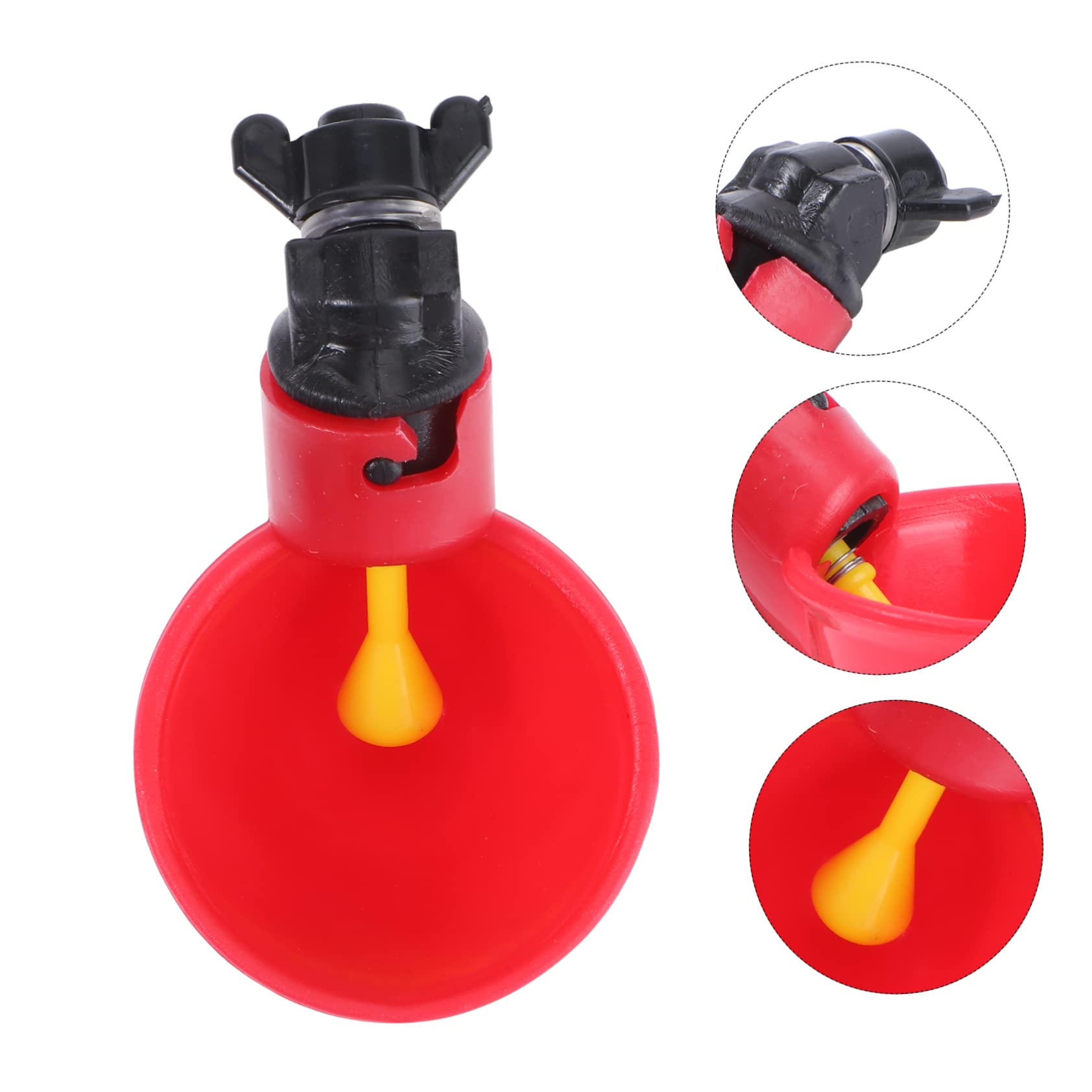 Beverino Automatico per Polli e Quaglie 20 Pezzi Rosso PP