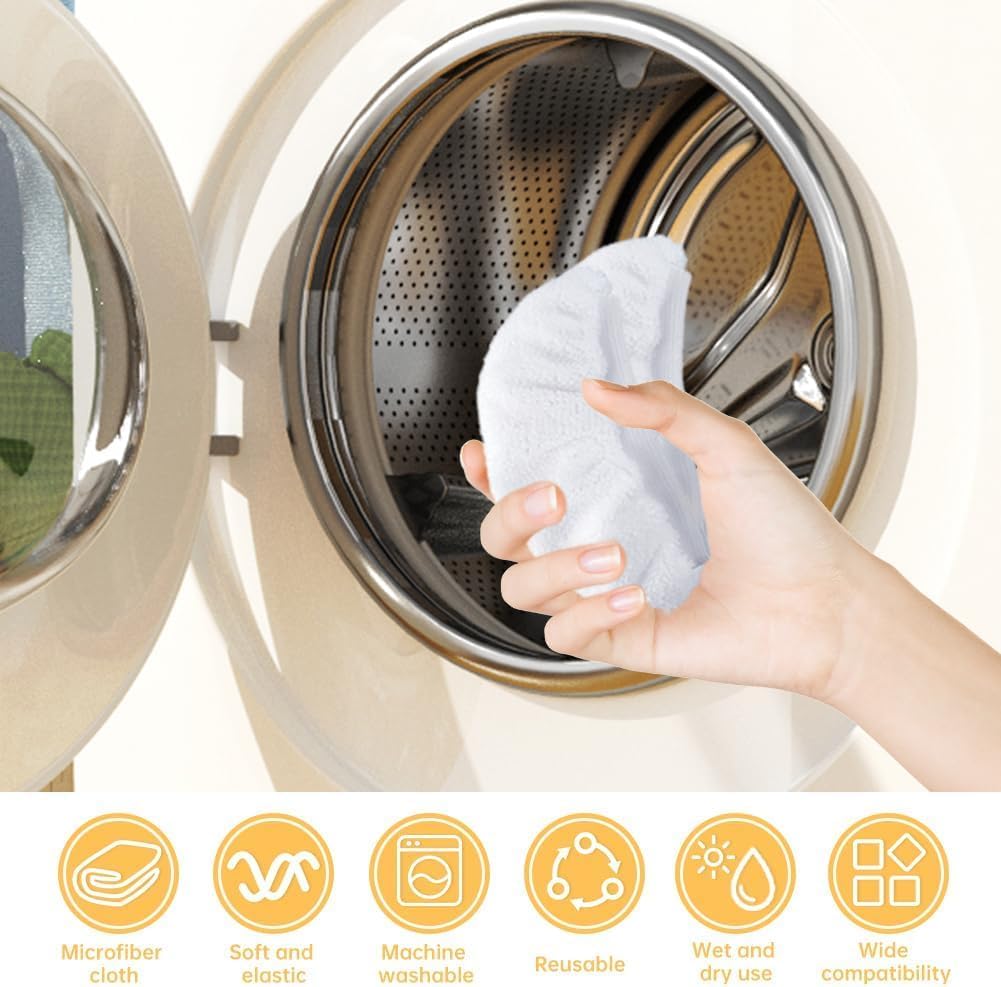 Steam Cleaner Accessories, Universal Reusable Steam Mop Pads, Steam Shot Attachments, Handheld Steam Cleaner Washable Microfiber Cloth (10 PCS)