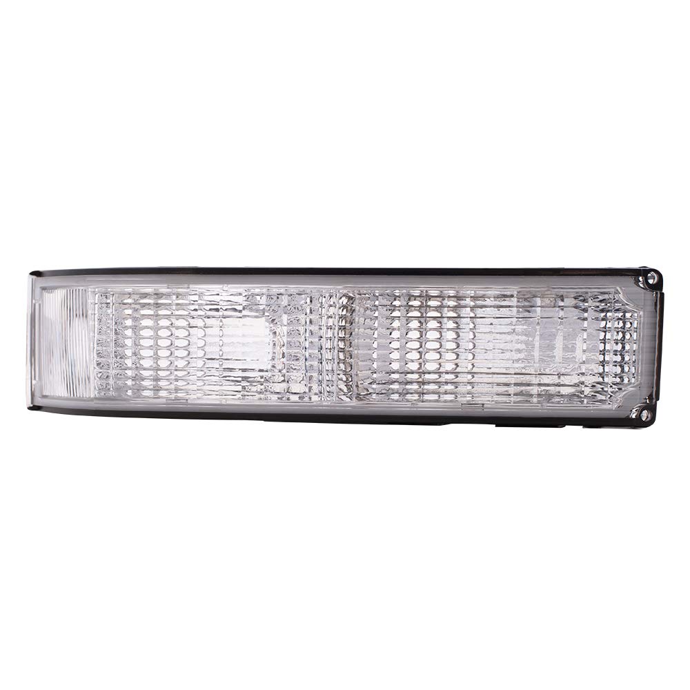 Brock Replacement Driver and Passenger Set Park Signal Front Marker Lights Compatible with 92-99 Yukon 95-99 Tahoe 92-99 Suburban 92-94 Blazer C/K Pickup Truck 5974337 5974338