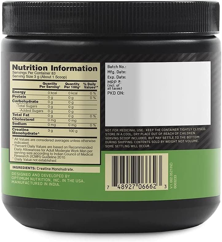 Miniatura 6 de CART (ON Micronized Creatine Powder - 8.82 oz, 83 porciones, sin sabor, 0.11 onzas de monohidrato de creatina 100% por porción, apoya el rendimiento