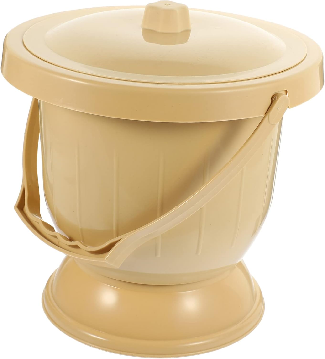 1pc Portable Household Spittoon with Lid Durable Bedpan for Elderly and Pregnant Women Easy to Clean and Use Stable Structure Compact Design for Indoor Outdoor Use Random Color