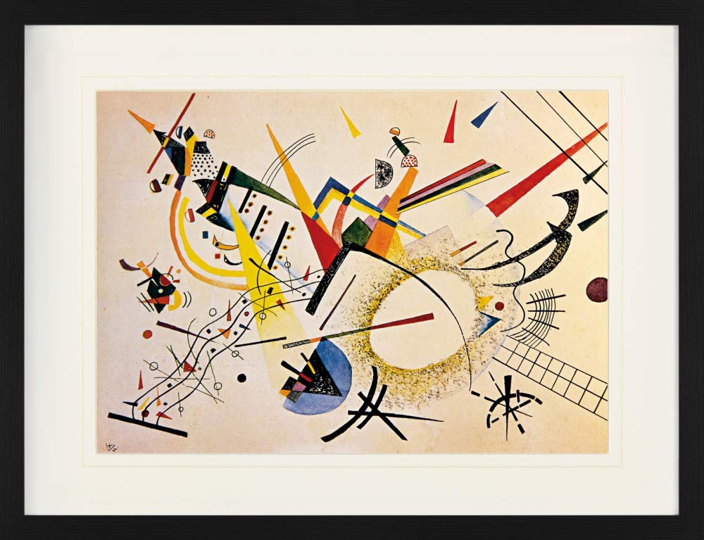 1art1 Wassily Kandinsky Poster Komposition, 1922 Gerahmtes Bild Mit Edlem Passepartout | Wand-Bilder | Im Bilderrahmen 80x60 cm