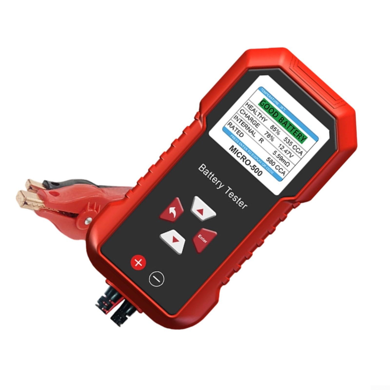 Automotive Testeur de batterie 12 V avec rapport de code QR, appareil de test pour démarreur et alternateur, ABS robuste, analyseur MICRO-500