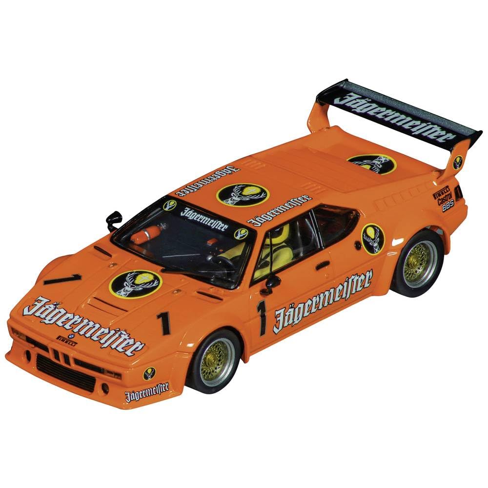 Carrera Evolution I BMW M1 Procar Jägermeister Racing Team, No.1 Auto für Rennbahn | Rennbahnen und lizensierte Slotcars | Front & Rücklicht | Für Kinder ab 8 Jahren & Erwachsene