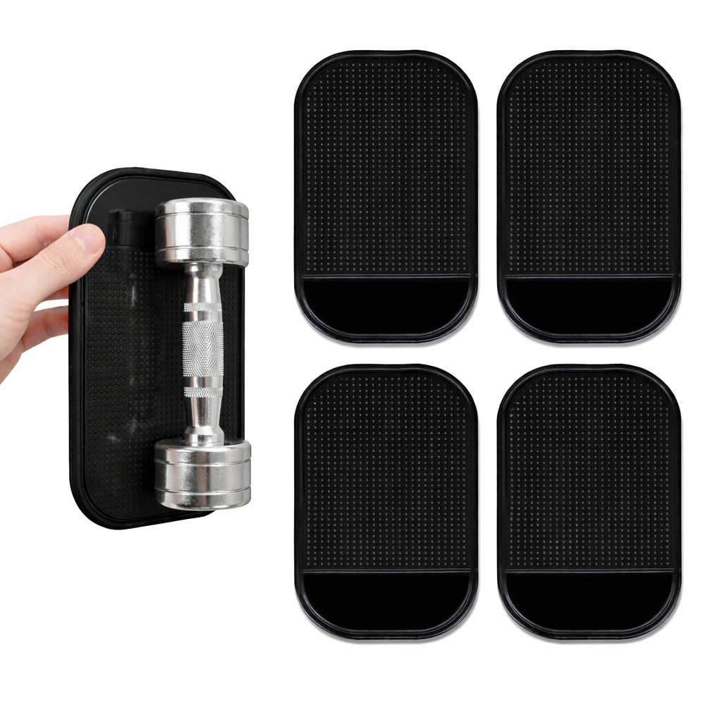 SGYKJ 4 Stück antirutschmatte Handy Silikon Anti-Rutsch Matten 140×80mm, Waschbar & Wiederverwendbar, Starke Hafttextur, Für Auto Konsole/Türfach & Zuhause/Büro Tisch/Nachttisch/Flur