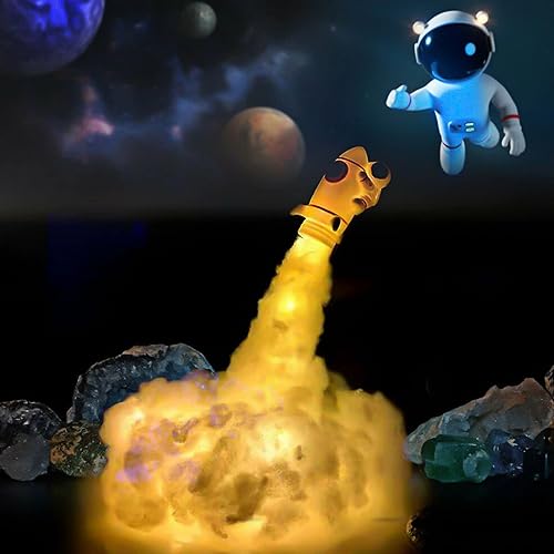 Miniatura 3 de Clouds Rocket luz de noche, exquisito paquete de material DIY lámpara de astronauta encantadora lámpara de cabecera divertida lámpara de nube de