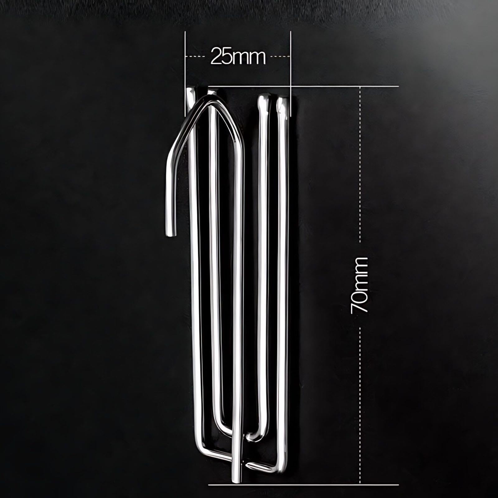 100 Ganchos Plisados ​​para Cortinas de Acero Inoxidable, Clips Plisados