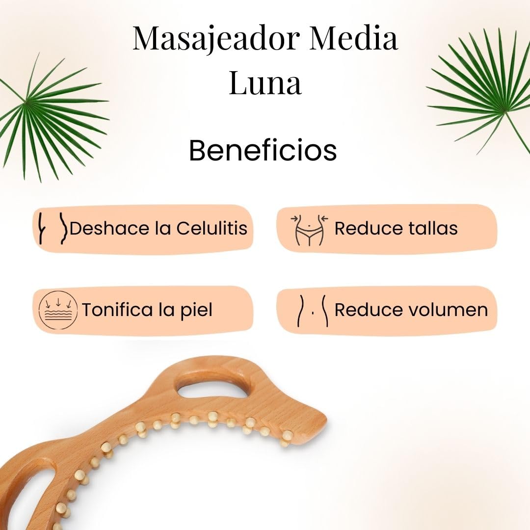 Arco Masajeador Media Luna | Maderoterapia | Reafirmante y Anticelulítico | Moldeador corporal