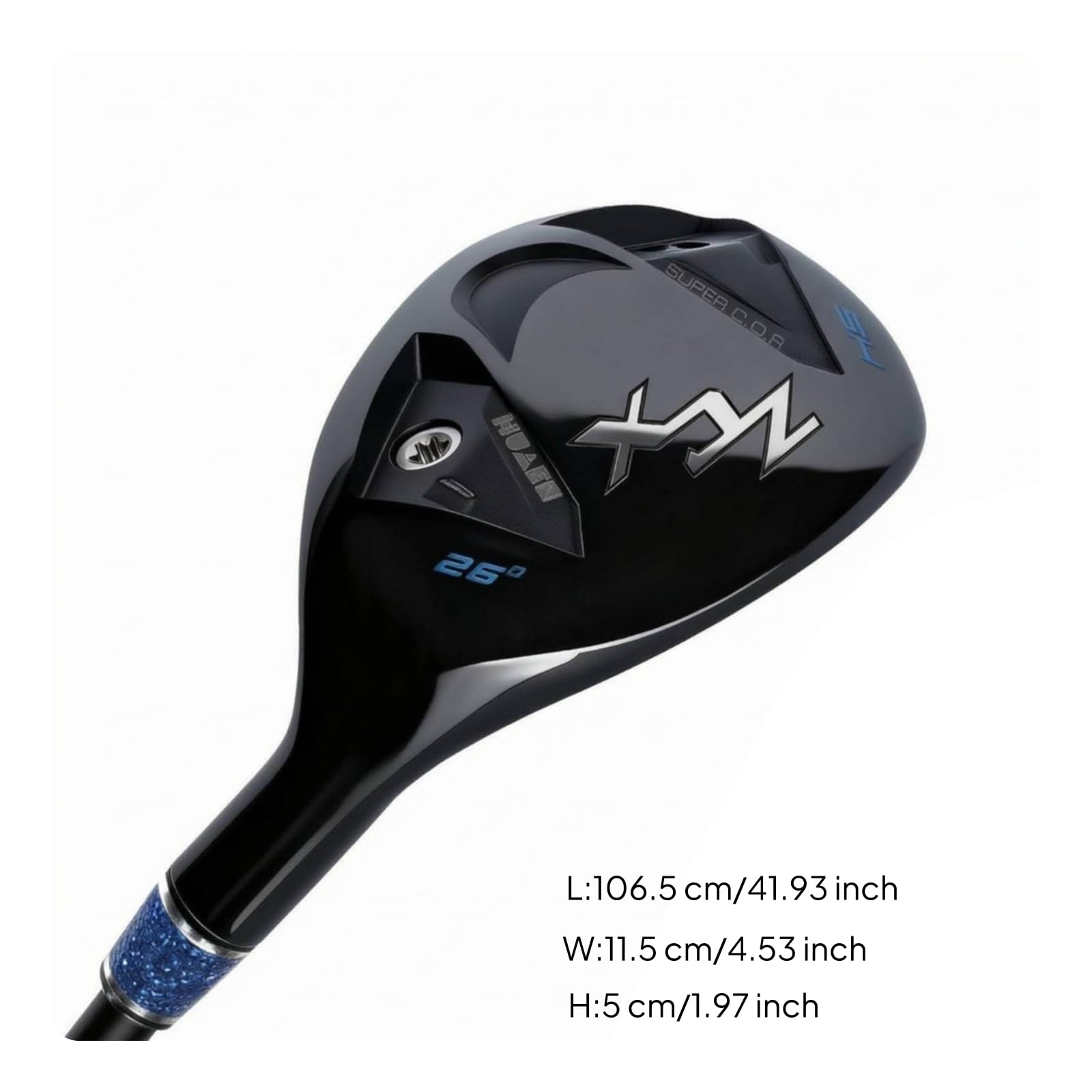 TISHITA Híbrido de Golf Palos Hierro Madera Cuerpo con Cavidad Posterior y Pesos Visibles Varilla de Carbono y Empuñadura de Goma Construcción de Acero