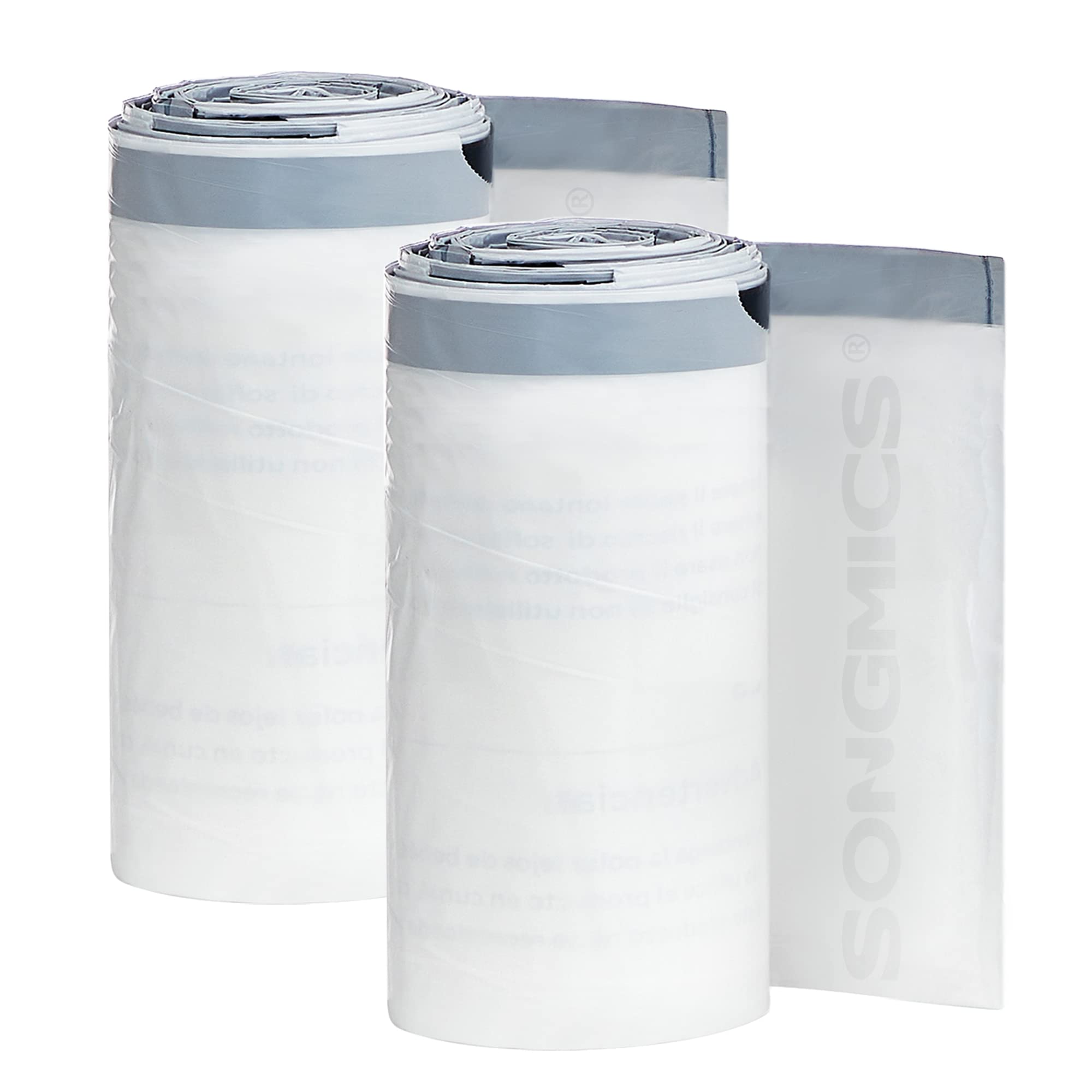 SONGMICS Heavy-Duty Bin Bags, Drawstring Rubbish Bags for 13-Gallon (50 L) Kitchen Bins, Pre-Separated, Liner Code 050A01, 2 Rolls, 80 Pieces, White KRB050A02-image-28