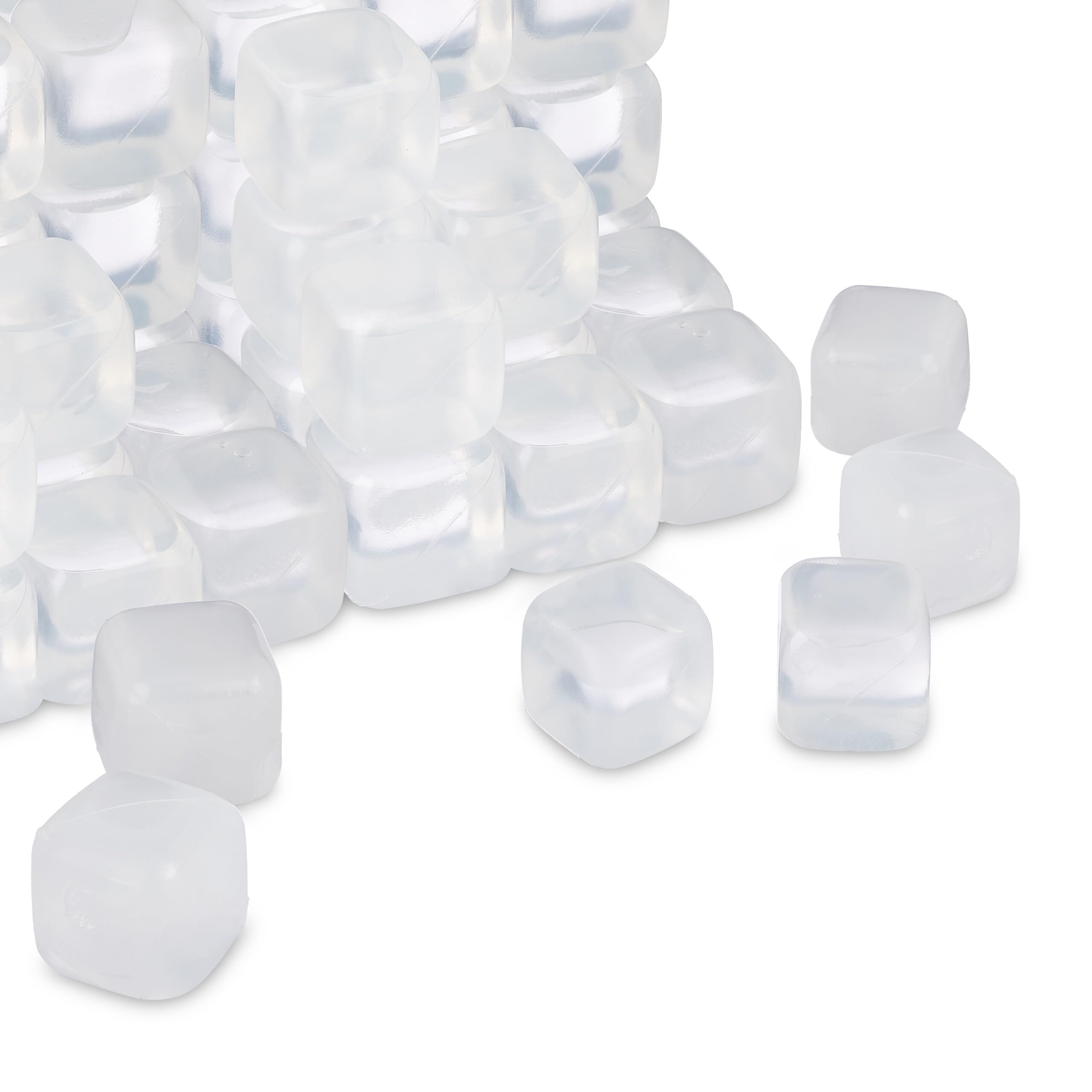 Relaxdays Cubetti XXL da Ghiaccio Riutilizzabili, Set da 24, Refrigerante in Plastica, per Bevande, Feste, Trasparenti