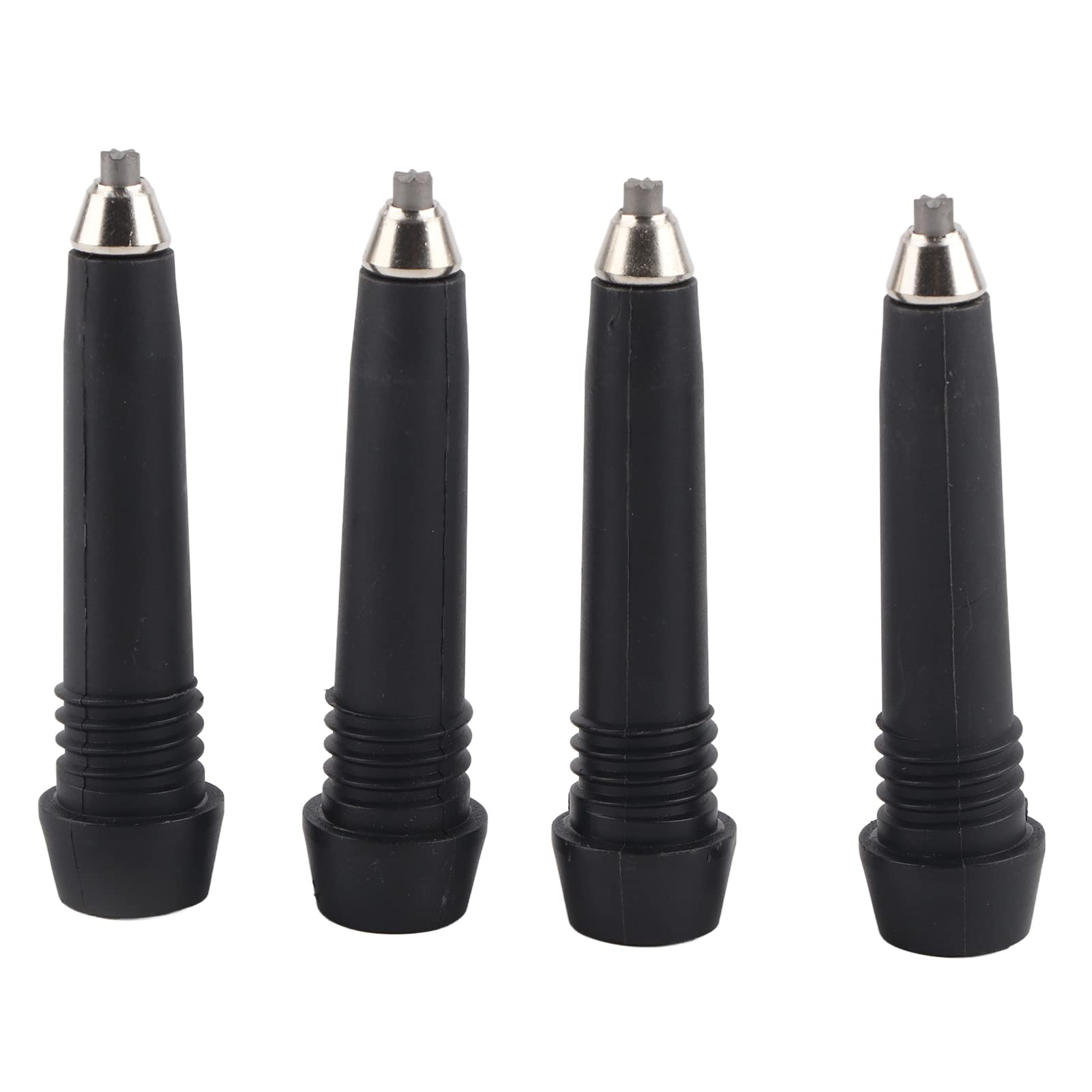 Alomejor Reemplazo de la punta de la caña de trekking del acero del tungsteno del carbono 4 PCS para senderismo bastones – negro