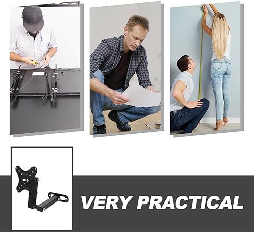 Miniatura 3 de 2pcs Adjustable Wall Mount Bracket for Computer Monitors Tv Screen Holder Space-Saving Monitor Riser with Easy Installation for Home Office