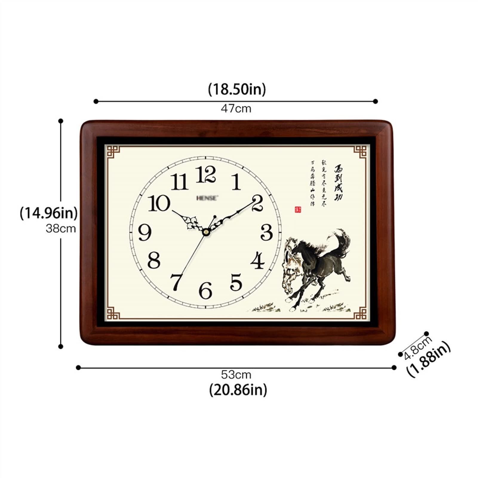 Amazon.com: Wall Clocks Mute Wall Clock Retro Chinese Wooden Clock