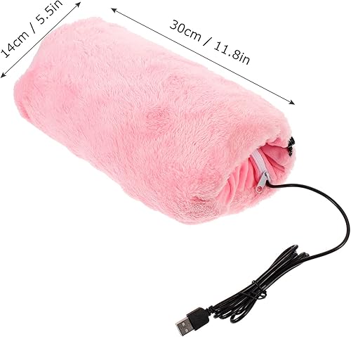 Miniatura 2 de VOSAREA Orejeras de mano de piel sintética para invierno, calentador eléctrico de invierno, orejeras de mano con carga USB, cálidas orejeras de