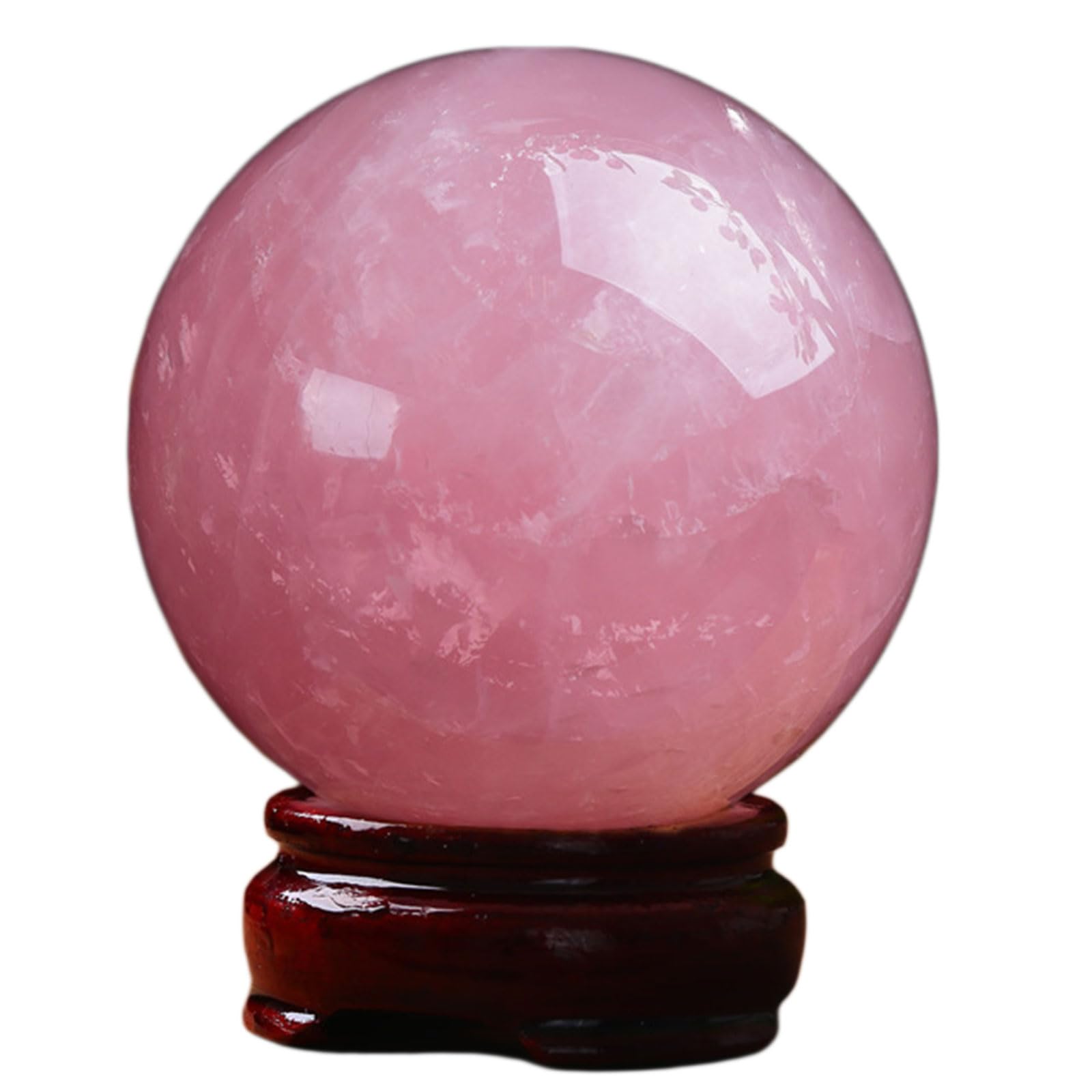 AGSHYWFT Natural Rose Quartz Crystal Ball Sphere Rare Protective Stone Balls Home Ornaments, Meditation Gift, Divination Sphere, Collection Stones Orb,3cm