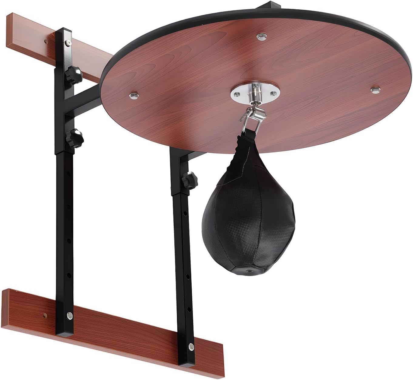 Speed Bag Platform Kit, Heavy Duty Wall Mount Boxing Training Equipment with Adjustable Height, 5-Level PU Speedball for Home Gym, Boxing Gym, 23.62 Inch Round Board, 220 lbs Load Capacity