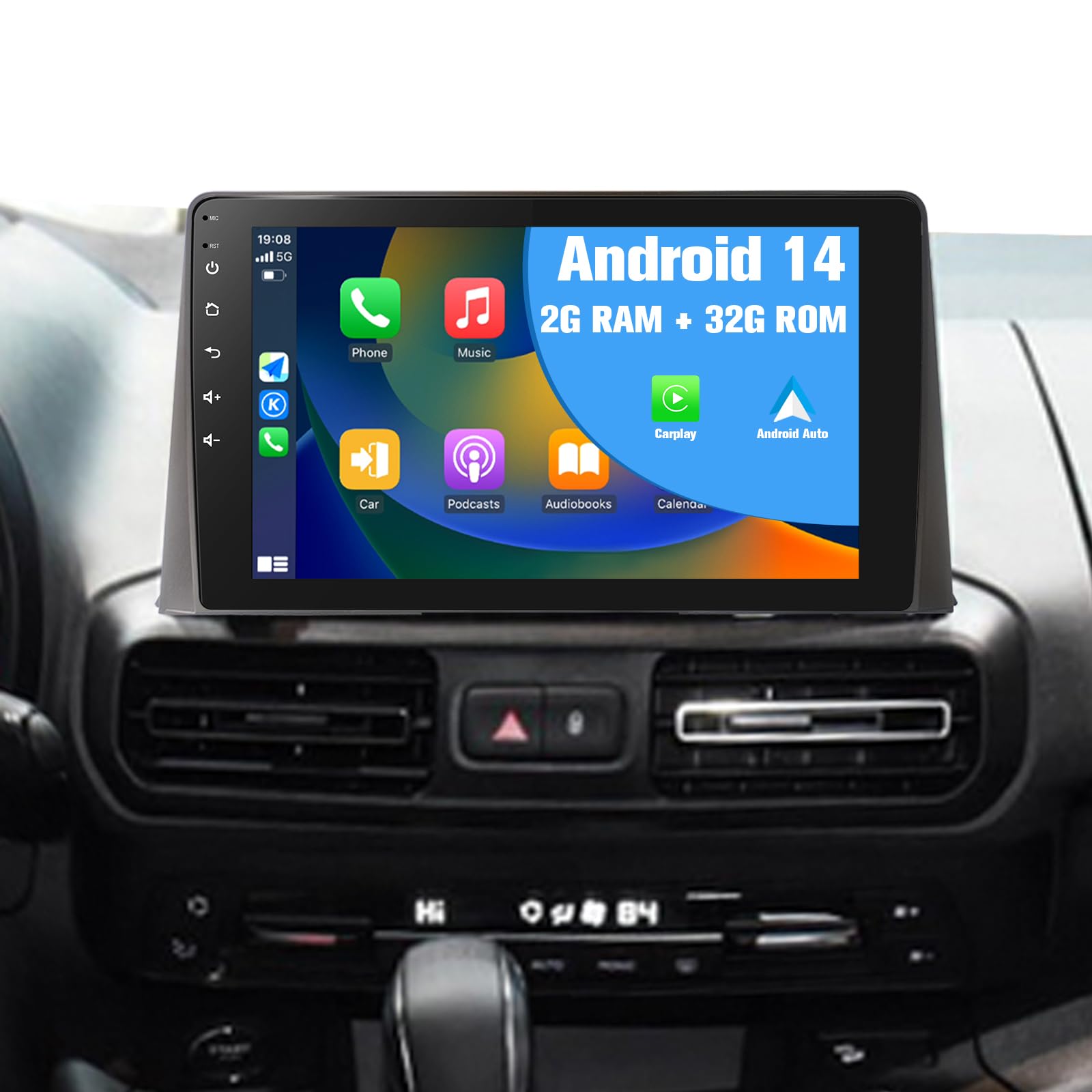 Android 14 autoradio per Citroen Berlingo 2018-2020 schermo radio stereo Wireless Carplay Android Auto GPS Navi FM Bluetooth WIFI 32G