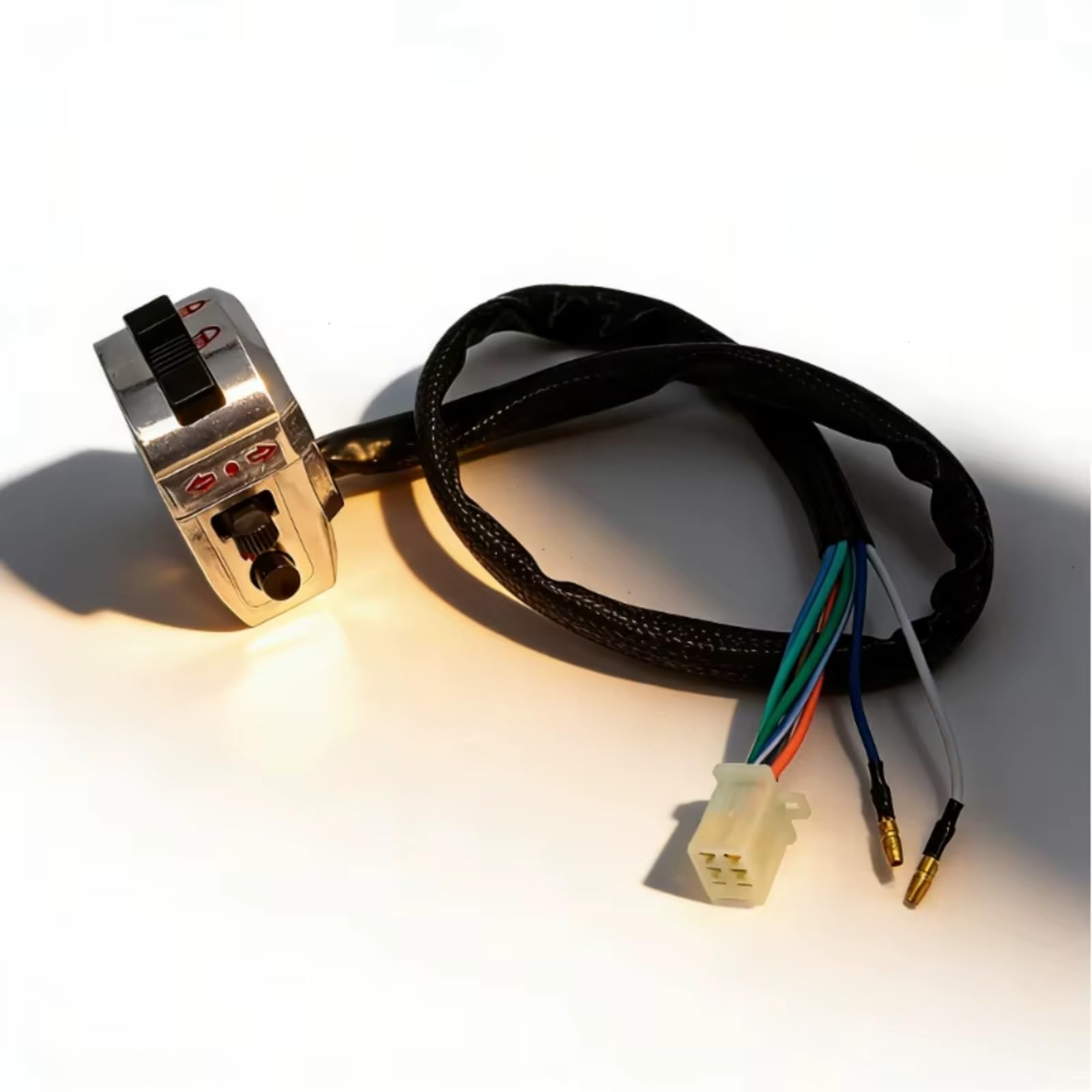 Interruptor De Control De Manillar De Motocicleta De 22mm 7/8 "para Accesorios De Interruptor De Control De Luz Indicadora De Faro Universal