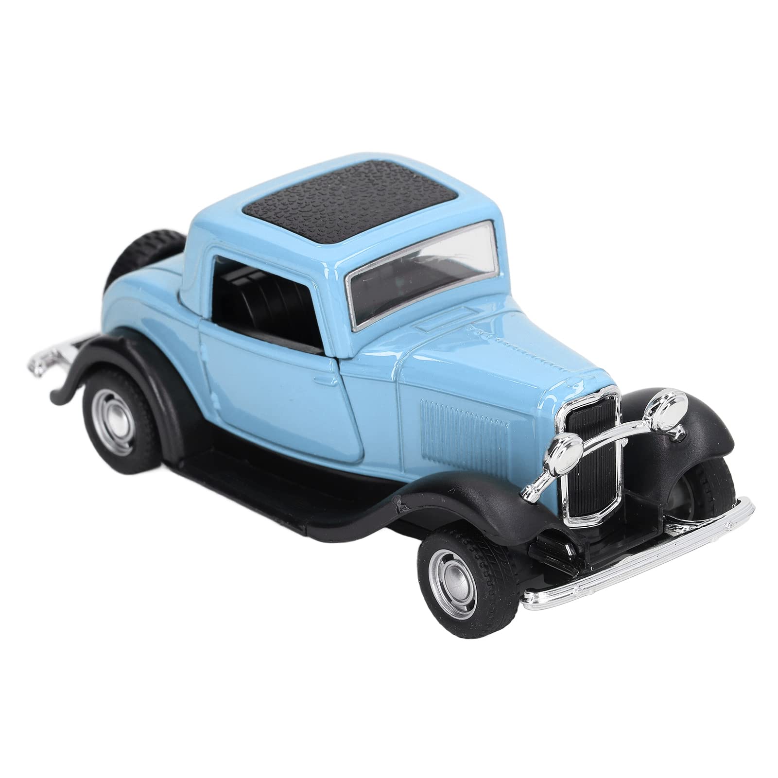 Syrisora 1:32 Alloy Vintage Car Model Pullback Toy with Functional Opening Doors for Collection Display Playtime Education (Blue)