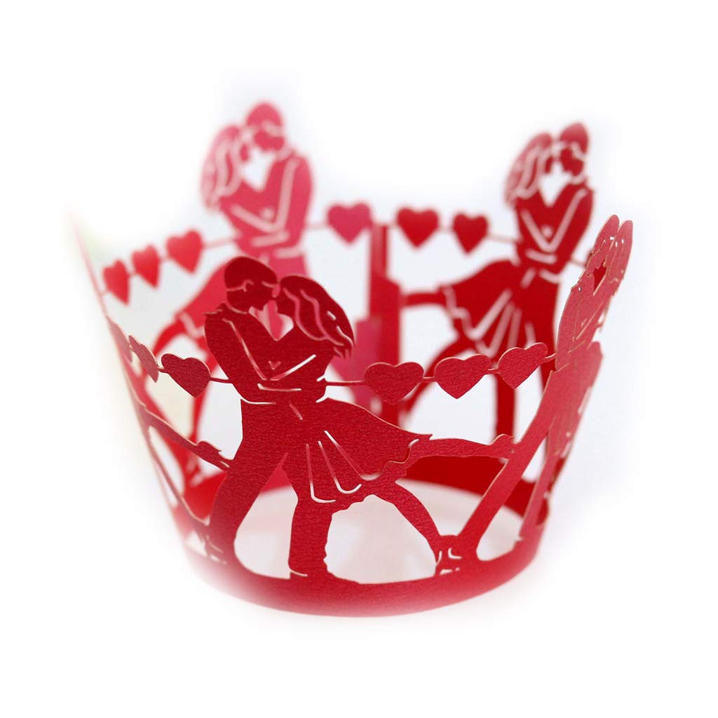 NEWFT 100pcs Cupcake Liners Baking Cups Nonstick Muffin Wrappers Valentine's Day Wedding Birthday Party Decoration