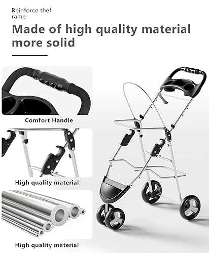 Miniatura 4 de Cochecito para mascotas con 3 ruedas para mascotas pequeñasmedianas, portátil, plegable, para perro, gato, cachorro, gatito, pausas para las ruedas