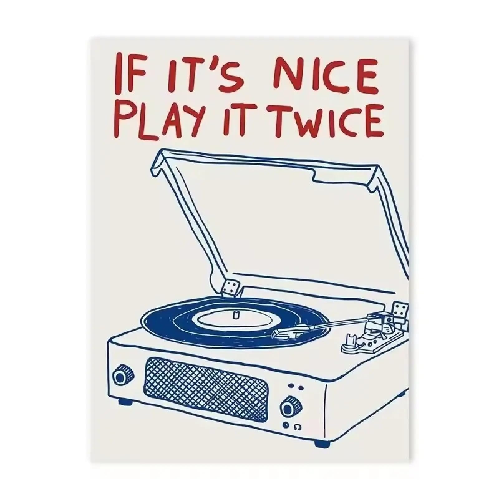 Affiche musicale If It's Nice decoration murale vintage noire - 6