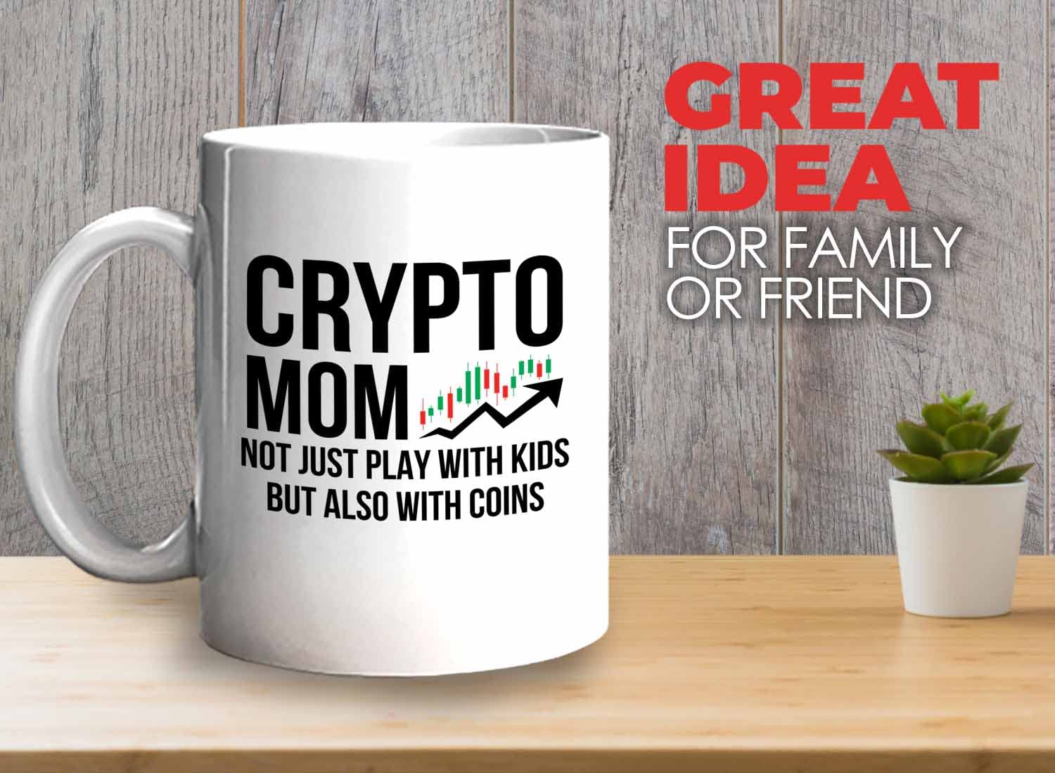 Crypto Investment Coffee Mug 11oz White - Crypto Mom - Trader Stock Market Financial Adviser Saving Coin Investing Businesswoman Digital