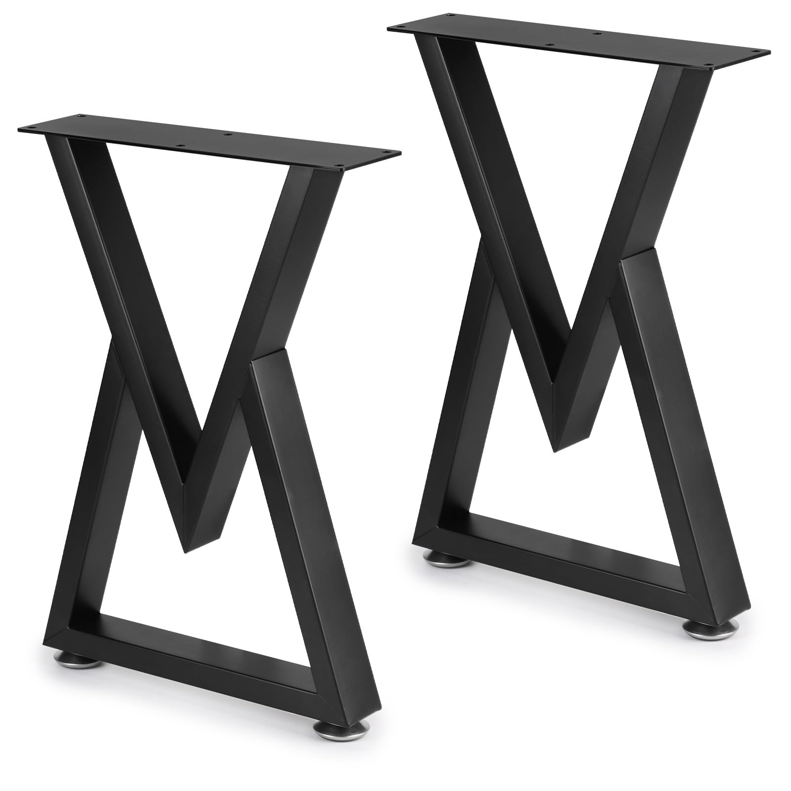 LALAGO 2 Stück Tischgestell V-Typ Schwarz bis 250kg, 28 × 39cm