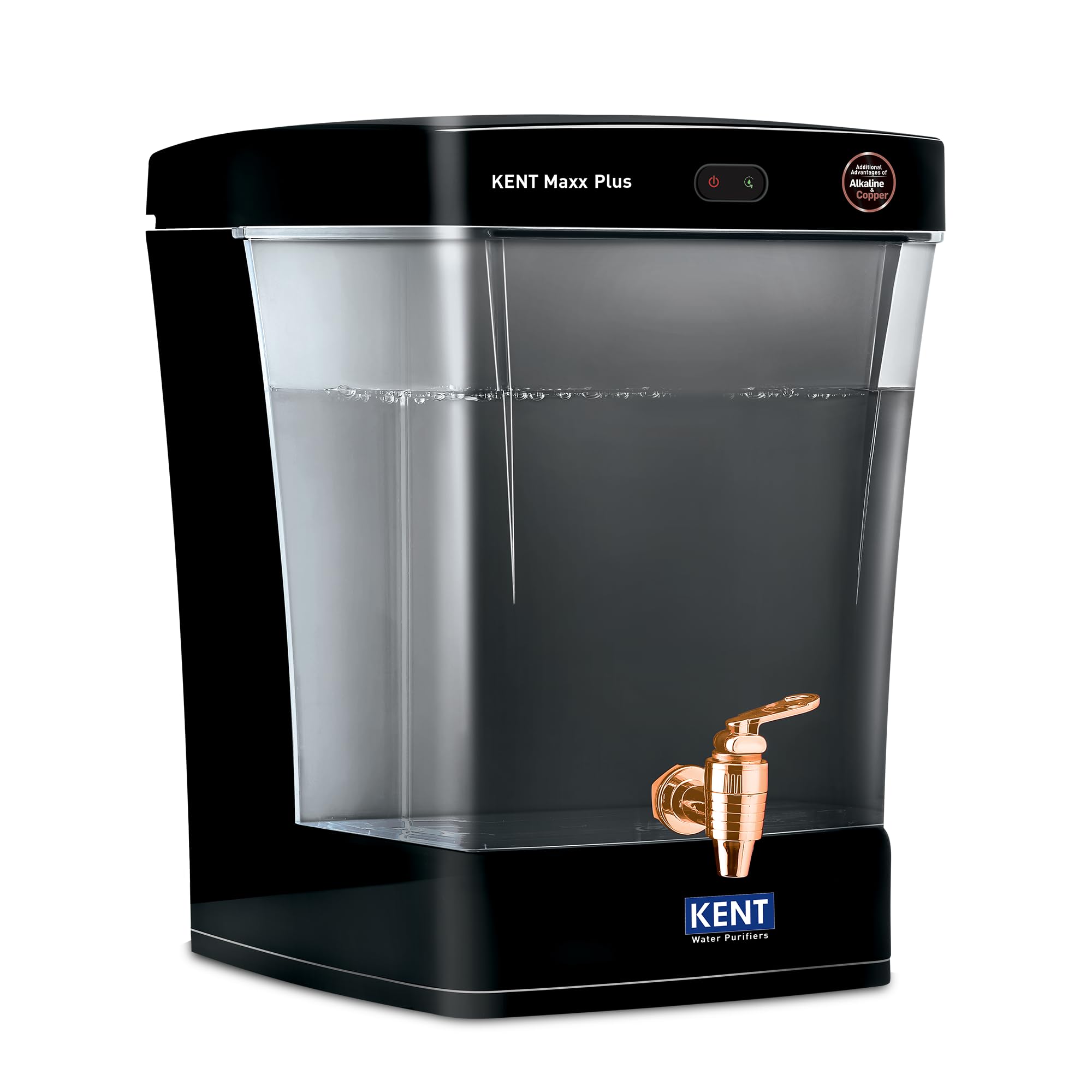KENT Maxx Plus UV Water Purifier | UV+UF+Alk+Cu | 7L Transparent Detachable Tank | With Benefits of Alkaline&Copper | Fully Automatic Operation | UV Fail Alarm | Wall Mountable | 60 L/hr Output |Black-picture-10