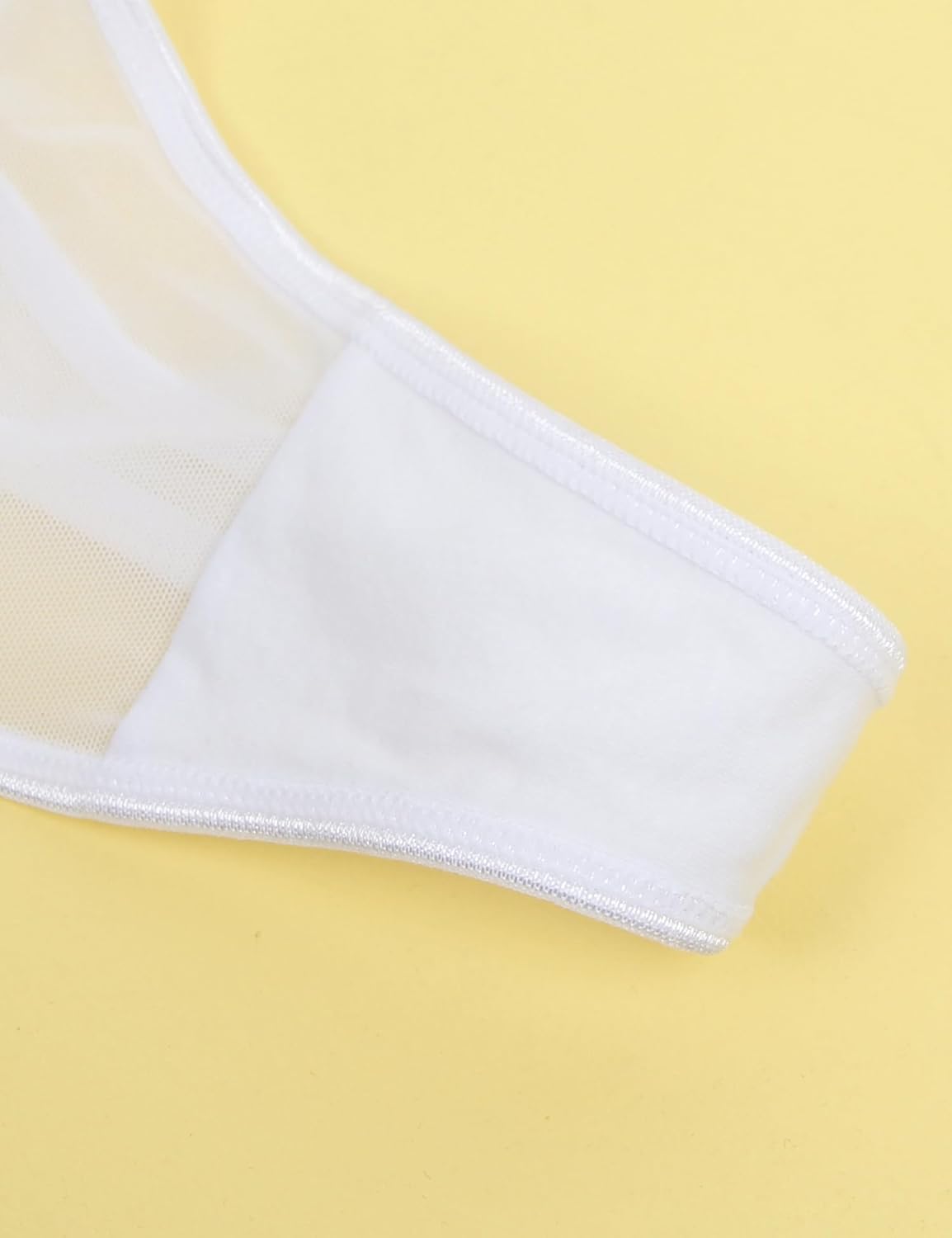 ohyeah Plus Size High Waist Garter Belt Hollow Out Mesh Lace 6 Vintage Straps Garter and Thong Set - Image 7