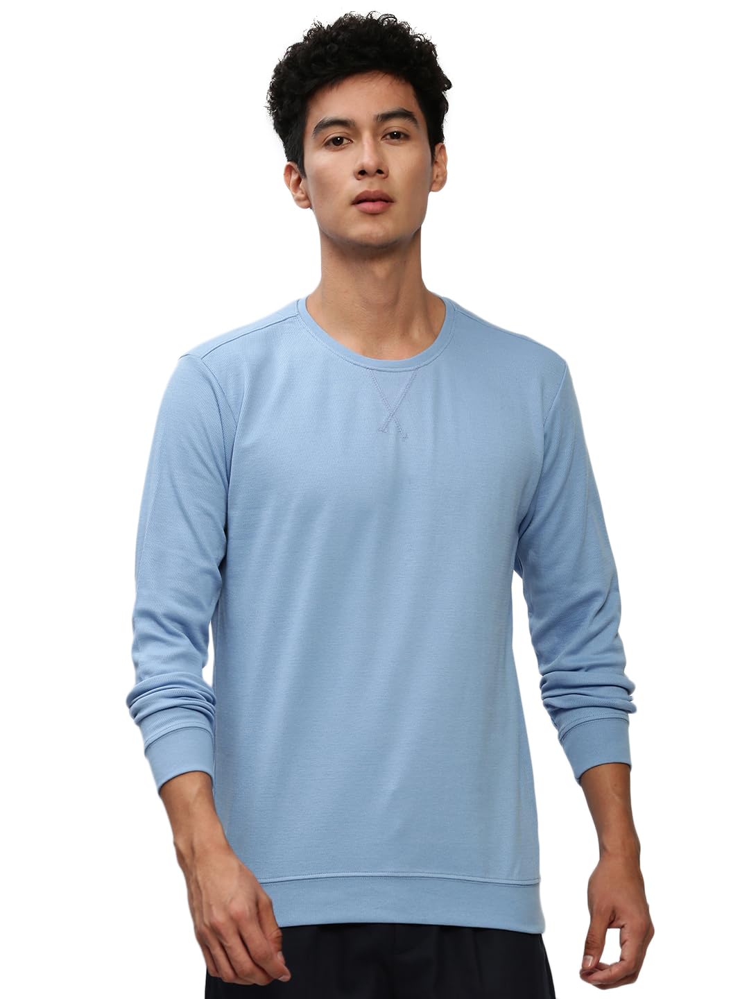 showoffff Men Self Design Pullover Sweatshirt | Round Neck Full Sleeves Cotton Sweatshirt's for Mens | Slim Fit Regular Length Sweatshirts for Men's-picture-18