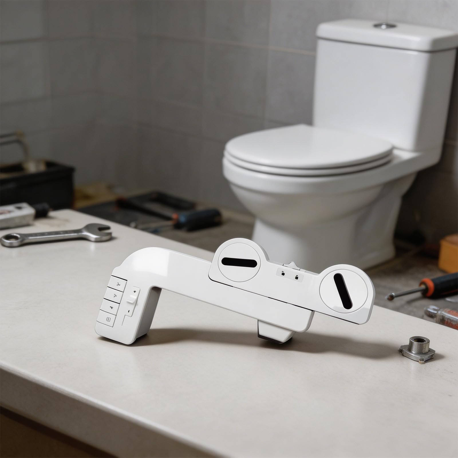 Podkładka bidetowa do toalety z dwoma wylotami i regulowanym ciśnieniem wody, w tym metalowy wąż ABS konstrukcja łatwa instalacja ręczny bidet posypka