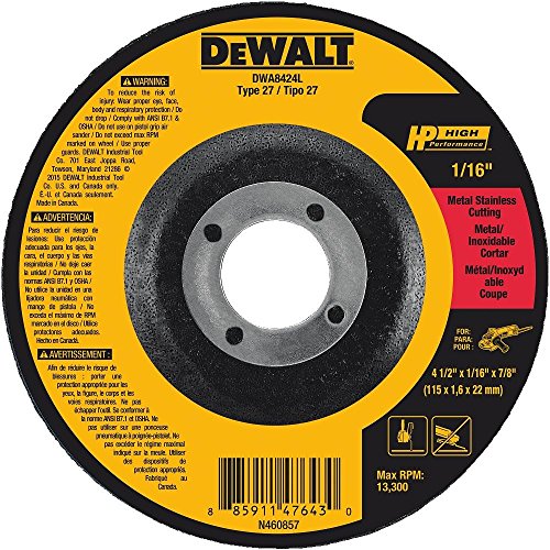 DEWALT DWA8424L T27 HP Long Life Cut-Off Wheel, 4-1/2