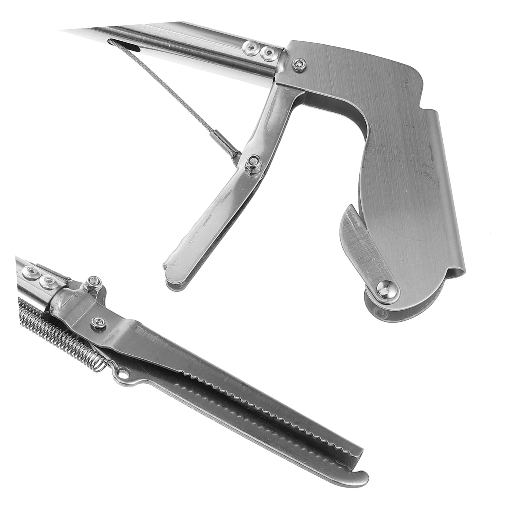 UPKOCH Pinza para Serpientes Multiusos de Acero Inoxidable Diseño de Boca Recta y Apertura Máxima de 11.5 Cm para Pesca y Captura al Aire Libre