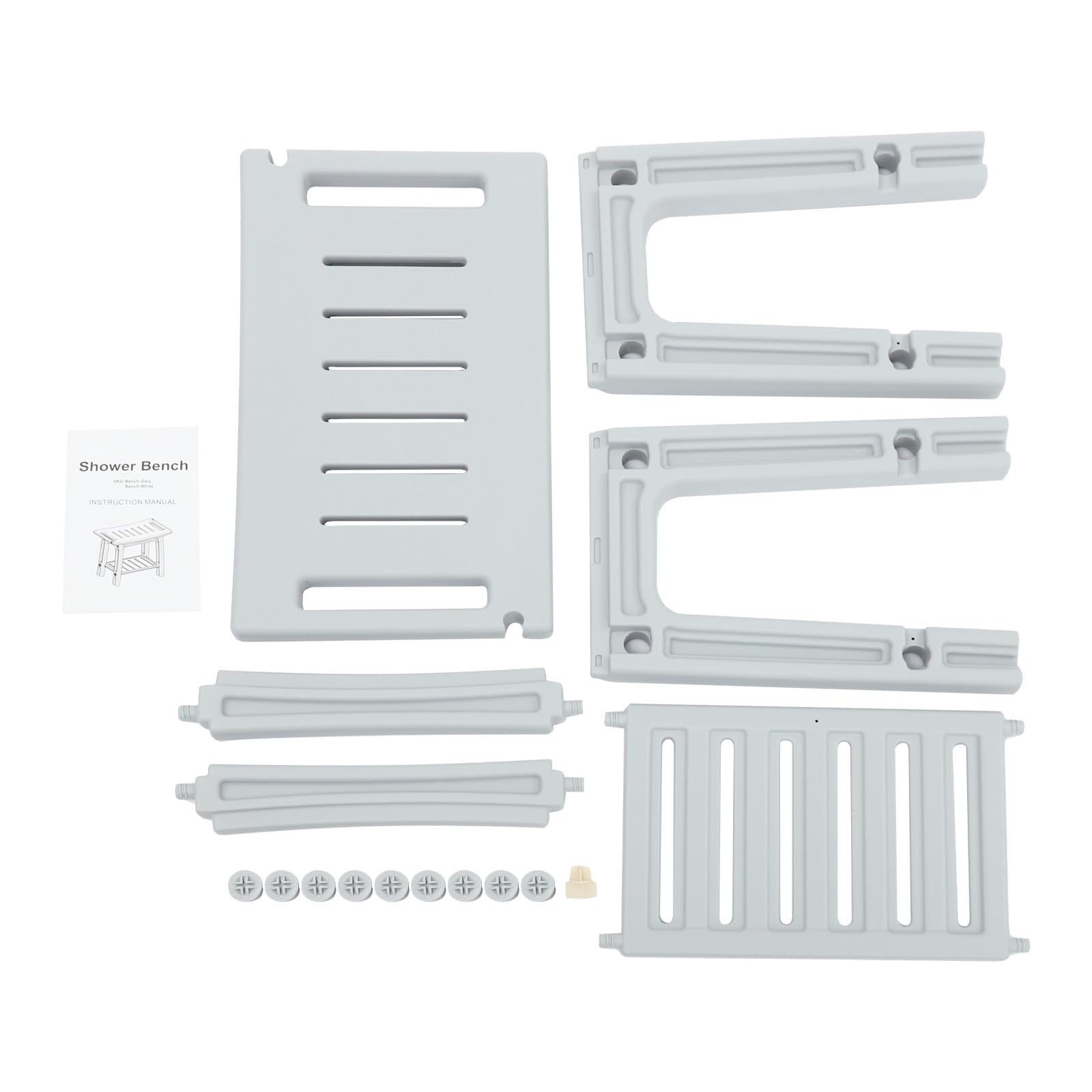 Taburete de ducha con estante, silla de ducha para personas mayores, soporta 70 kg, antideslizante, estable y cómodo, taburete de baño ligero, 56 x 32 x 46 cm, gris
